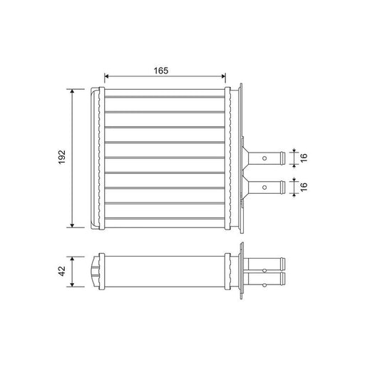 Valeo Heater Matrix Core Heat Exchanger 812145