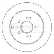 Borg & Beck Rear Brake Discs & Pads fits Mitsubishi Grandis 2004-2011 2.0 2.4
