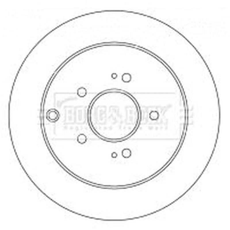 Borg & Beck Rear Brake Discs & Pads fits Mitsubishi Grandis 2004-2011 2.0 2.4