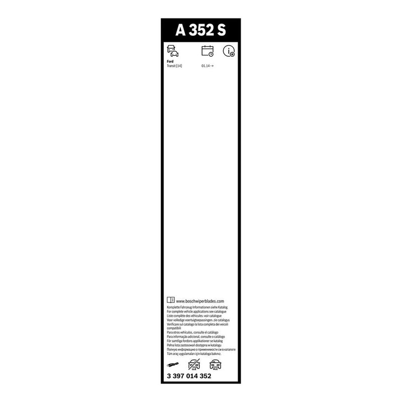 Bosch Aerotwin Wiper Blade Set 750mm + 500mm — A352S fits Ford Transit V363