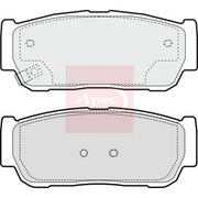Apec Rear Brake Pad Set fits Ssangyong Actyon I 2005-2013 2.0