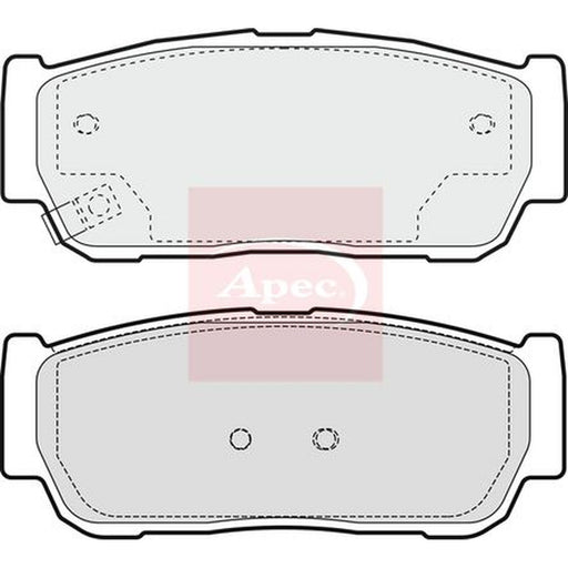 Apec Rear Brake Pad Set fits Ssangyong Actyon I 2005-2013 2.0