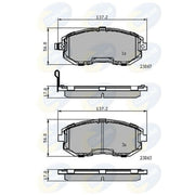 Comline Front & Rear Brake Discs & Pads fits Subaru Impreza 2008 on 1.5