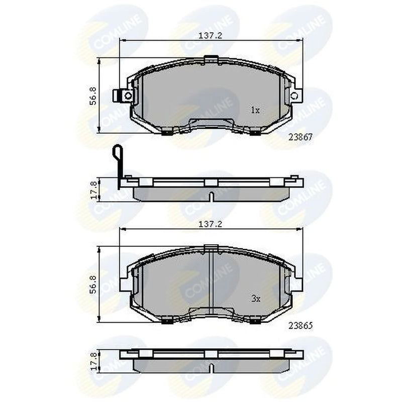 Comline Front & Rear Brake Discs & Pads fits Subaru Impreza 2008 on 1.5