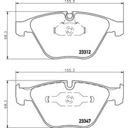 Mintex Front Brake Pad Set fits BMW 1 2011-2012