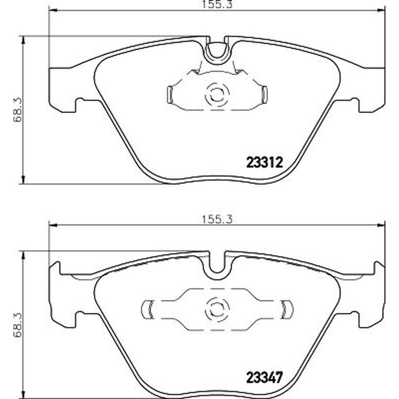 Mintex Front Brake Pad Set fits BMW 1 2011-2012