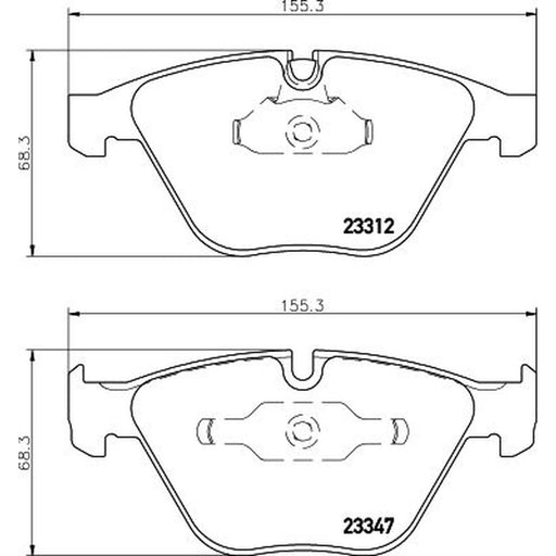 Mintex Front Brake Pad Set fits BMW 1 2011-2012