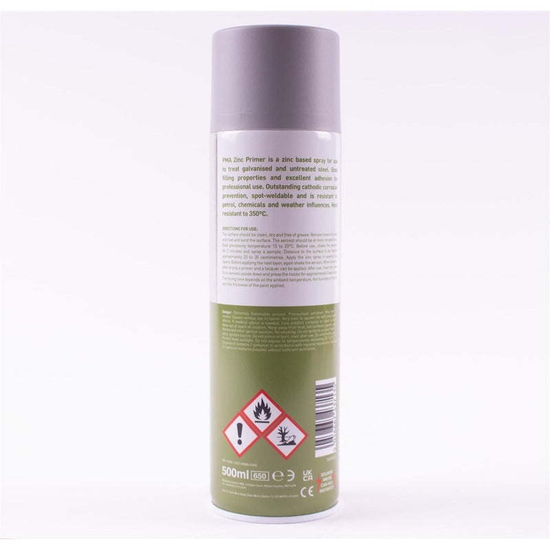 3x Autotek Professional Zinc Primer 500ml Spray Paint High Coverage Autotek - Dynamic Drive