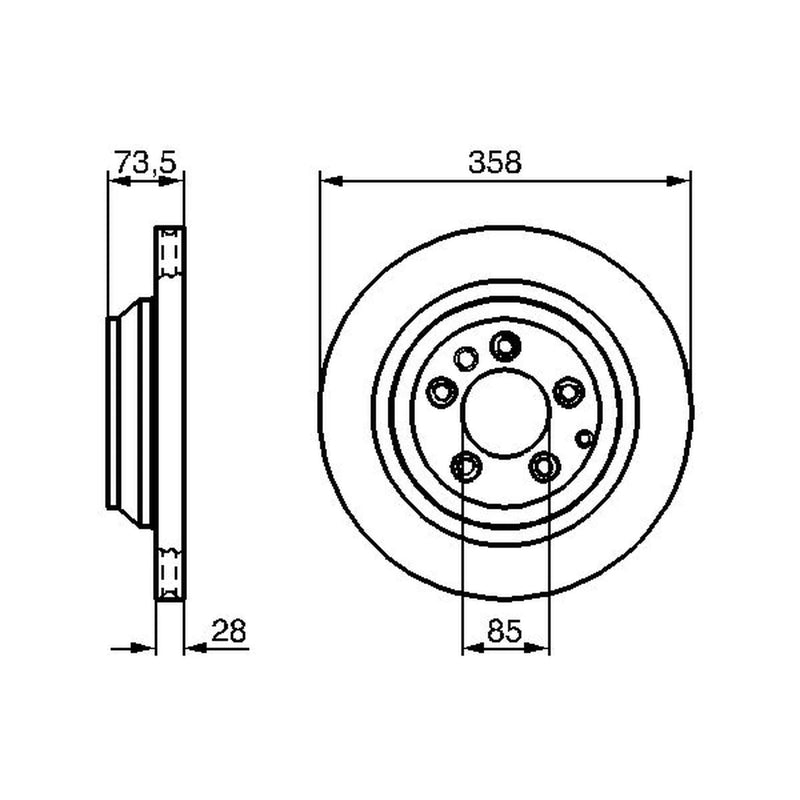 Bosch Rear Brake Discs & Pads fits Porsche Cayenne 2010-2018 3.0 3.6 4.2 4.8