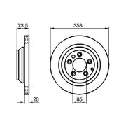 Bosch Front & Rear Brake Discs & Pads fits Porsche Cayenne 2002-2010 3.6 4.5 4.8