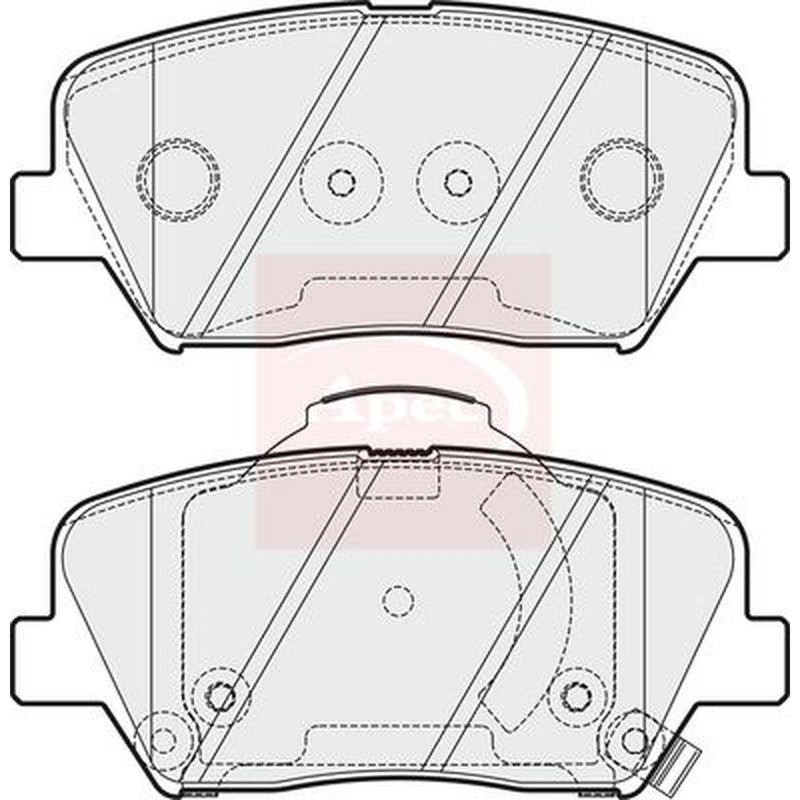 Apec Front & Rear Brake Discs & Pads fits Kia Carens IV 2013-2018 1.6 1.7 2.0