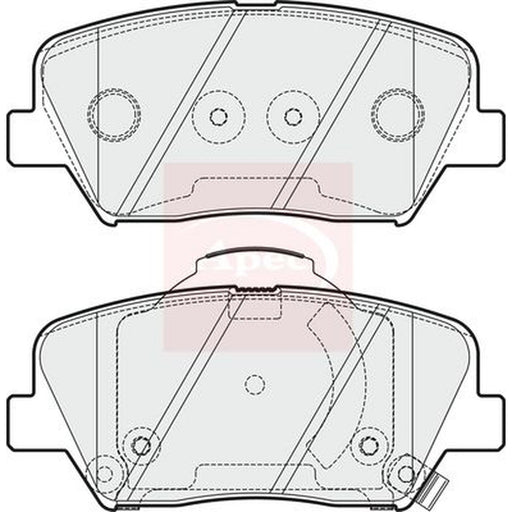 Apec Front & Rear Brake Discs & Pads fits Kia Carens IV 2013-2018 1.6 1.7 2.0