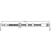 Juratek Brake Hydraulic Hose Line Right JBH1037