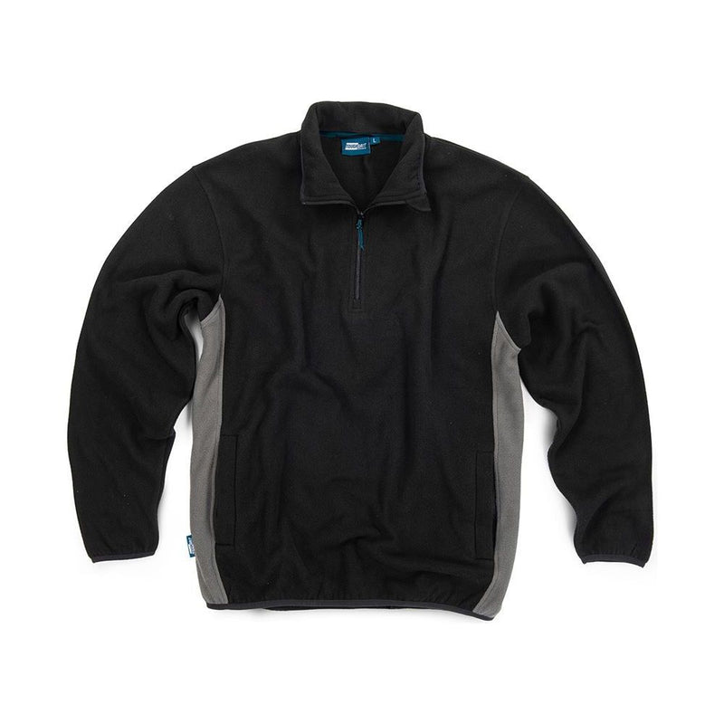 Tough Grit 2-Tone 1/4 Zip Fleece Black / Charcoal XXL Tough Grit - Dynamic Drive