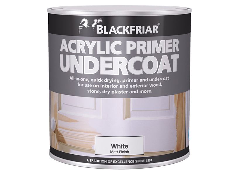 Blackfriar Quick Drying Acrylic Primer Undercoat Grey 500ml Blackfriar - Dynamic Drive