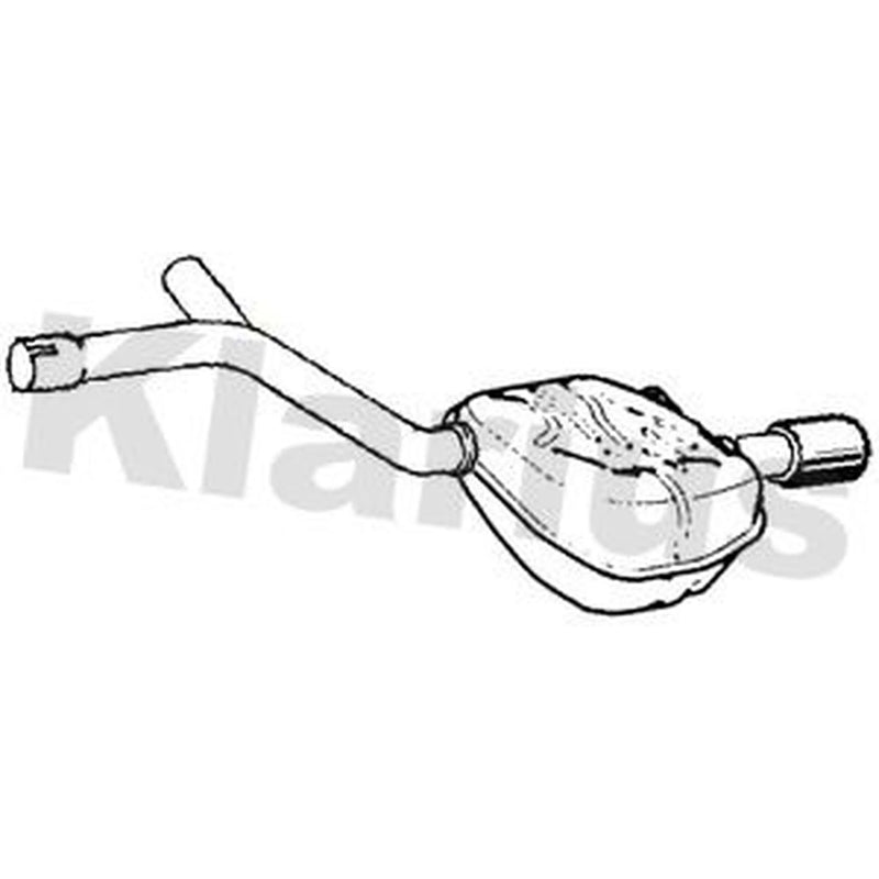 Klarius Box With Tail Pipe (Lh) Left Rear fits Ford Mondeo IV 2010-2015 2.2