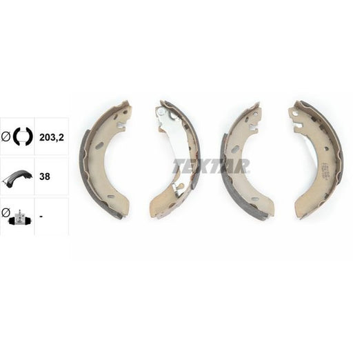Textar Brake Shoe Set Axle Kit 91043800
