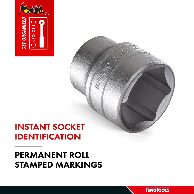 Teng Tools 3/8" Socket 6 pt Metric 19mm Teng Tools - Dynamic Drive