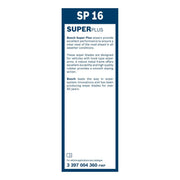 Bosch Front & Rear Super Plus Wiper Blade Set fits Hyundai I10 I 2007-2013
