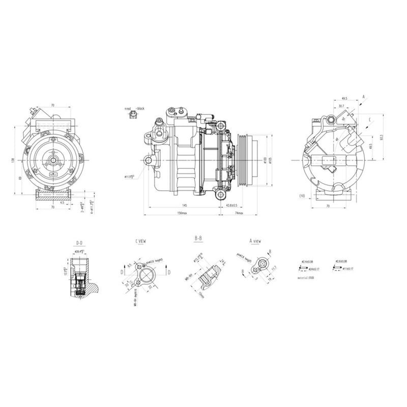 Hella Air Conditioning Compressor 8FK 366 200-131