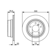 Bosch Front Vented & Rear Vented Brake Discs & Pads fits BMW 1 2007-2013