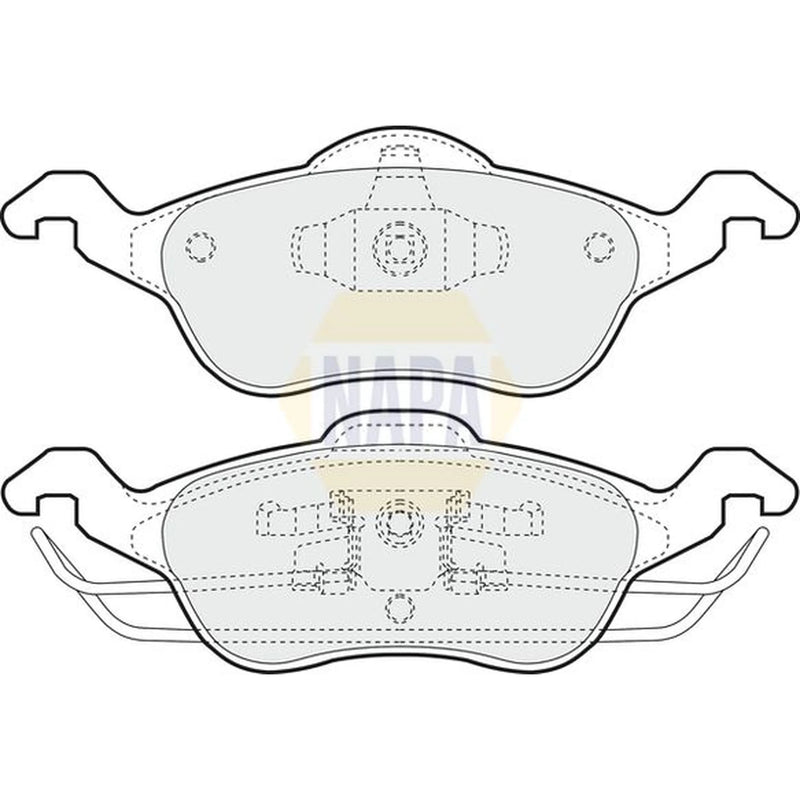 NAPA Front Brake Pad Set fits Ford Focus I 1998-2005 1.4 1.6 1.8 2.0