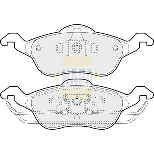 NAPA Front Brake Pad Set fits Ford Focus I 1998-2005 1.4 1.6 1.8 2.0