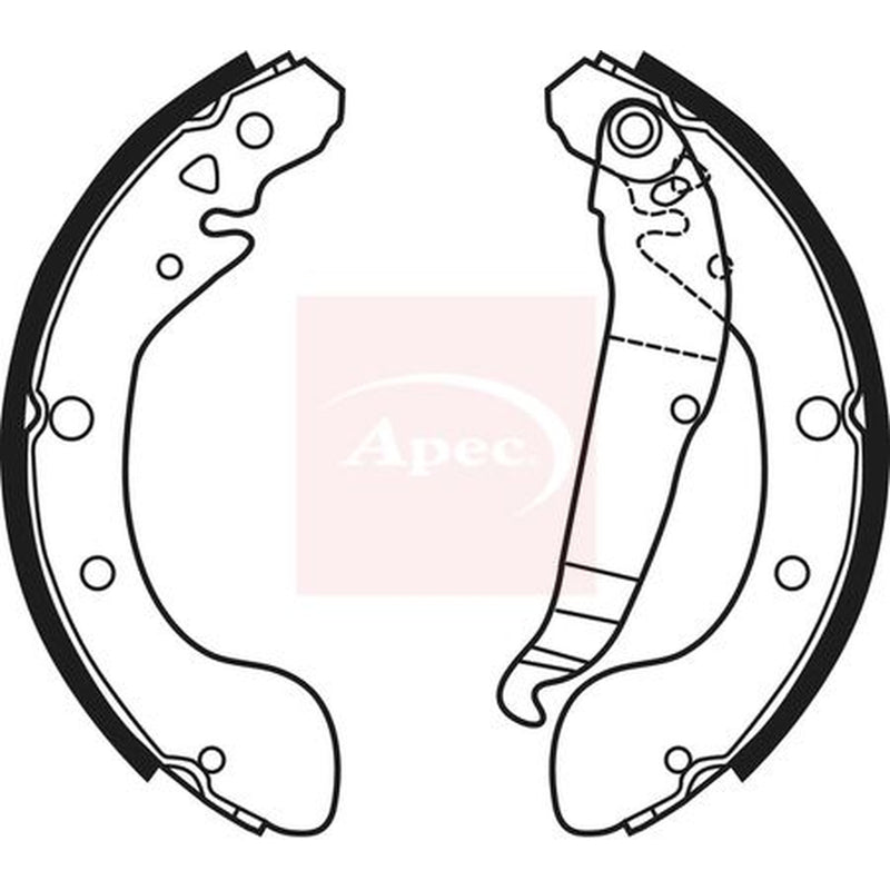 Apec Brake Shoe Set Axle Kit fits Chevrolet Tacuma 2005-2009 1.6 2.0