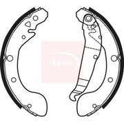 Apec Brake Shoe Set Axle Kit SHU770
