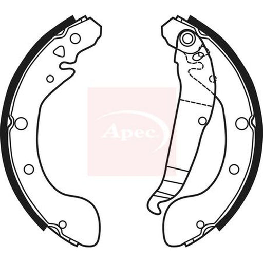 Apec Brake Shoe Set Axle Kit fits Chevrolet Tacuma 2005-2009 1.6 2.0