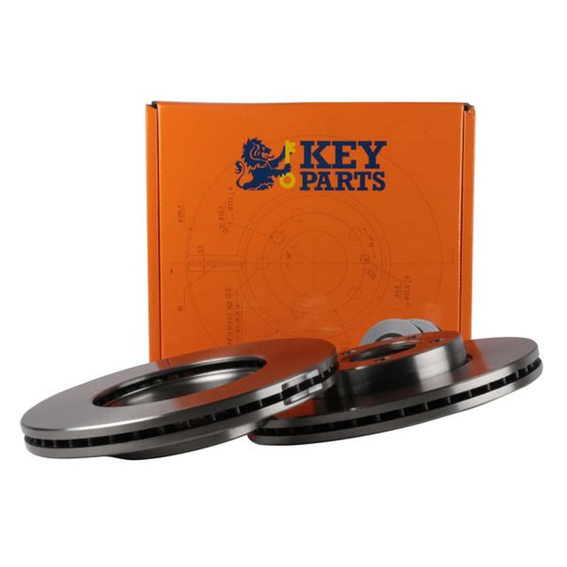 Key Parts Front Brake Vented Discs & Pads fits Volvo S40 II 2004-2012 2.4