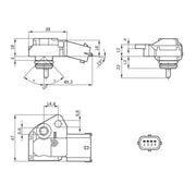Bosch MAP Sensor (Manifold Air Pressure) fits Volvo S60 I 2000-2010 2.4