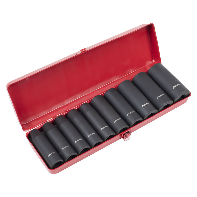 Sealey Premier Premier Deep Impact Socket Set 1/2"Sq Drive 10pc AK58/11M Sealey Premier - Dynamic Drive