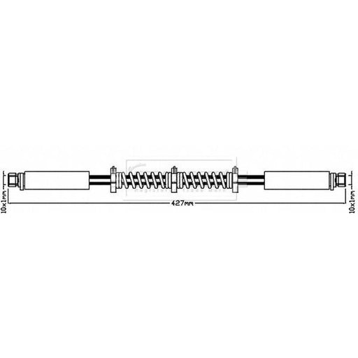 Borg & Beck Brake Hydraulic Hose Line Front Right BBH8525