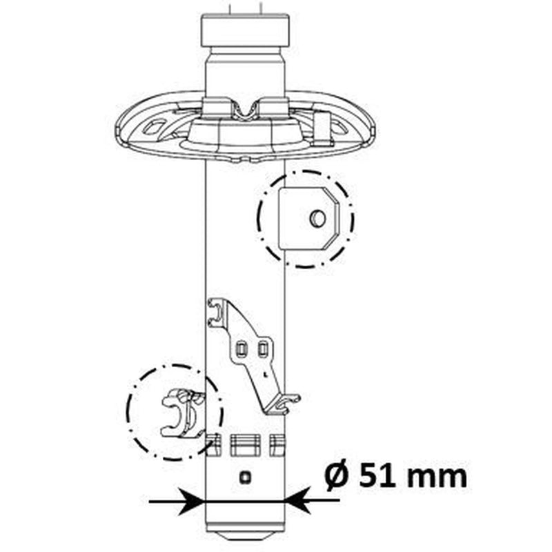 KYB 2 x Shock Absorbers fits Peugeot 2008 I 2013-2019 1.2 1.4 1.5 1.6