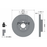 Textar 2 x Internally Vented Brake Discs 92159903