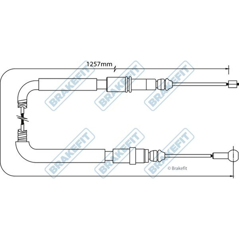 Apec Handbrake Cable Left Rear fits Citroën C8 2002 on 2.0