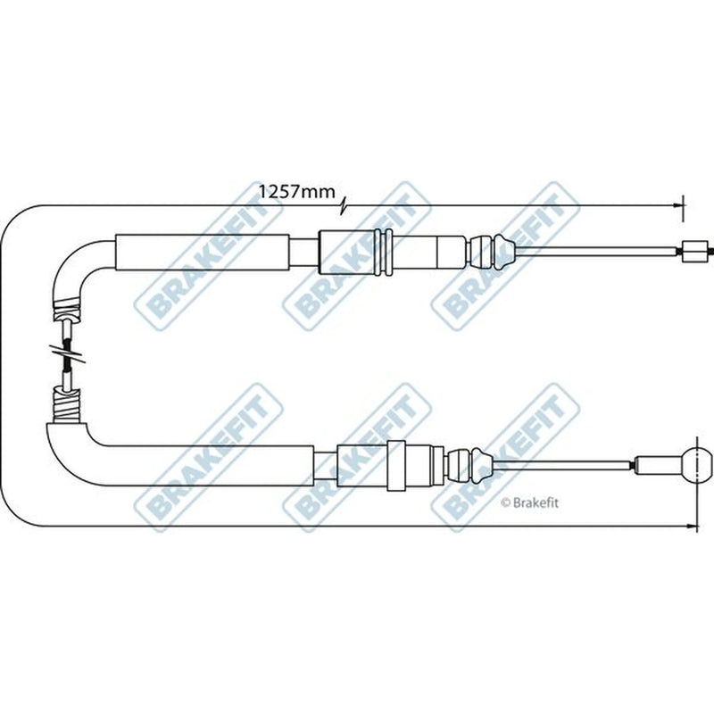 Apec Handbrake Cable Right Rear BBC3058