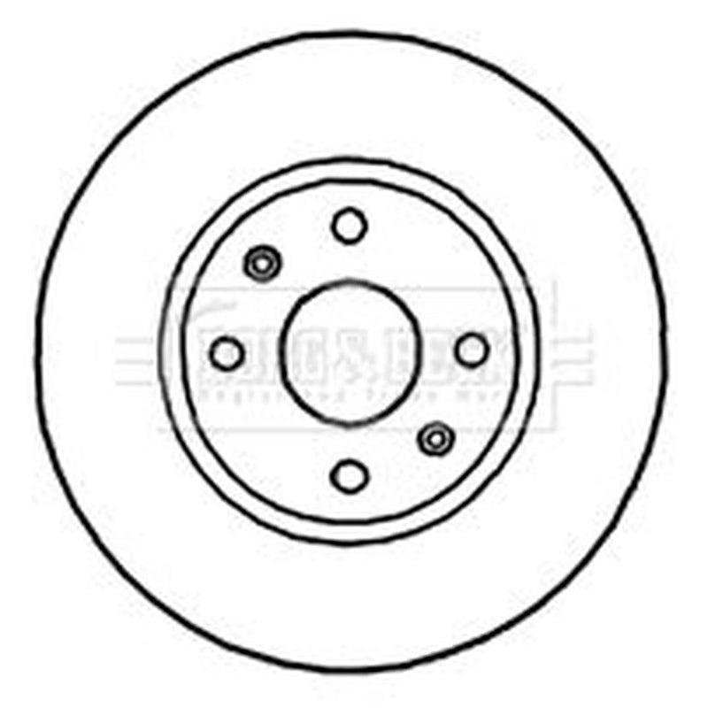 Borg & Beck 2 x Vented Brake Discs fits Hyundai I20 I 2008-2015 1.2
