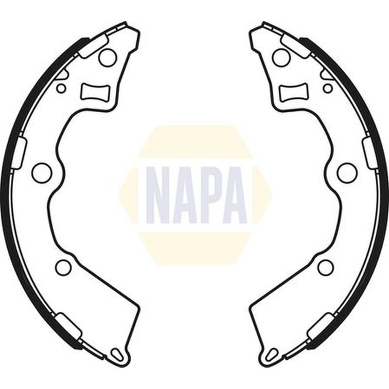 NAPA Brake Shoe Set Axle Kit fits Kia Picanto I 2004-2011 1.0 1.1
