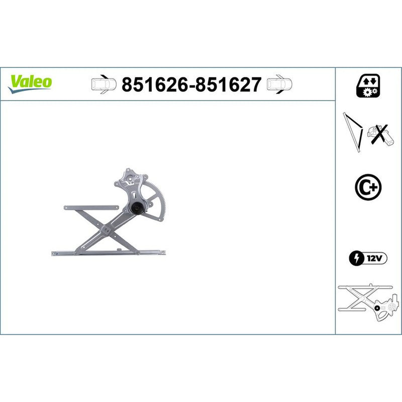Valeo Electric Window Regulator Lifter Right Fro 851627