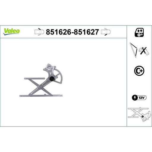 Valeo Electric Window Regulator Lifter Right Fro 851627