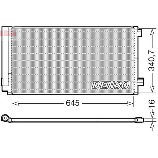 Denso Air Conditioning Condenser fits Fiat 500X 2014-2020 1.6