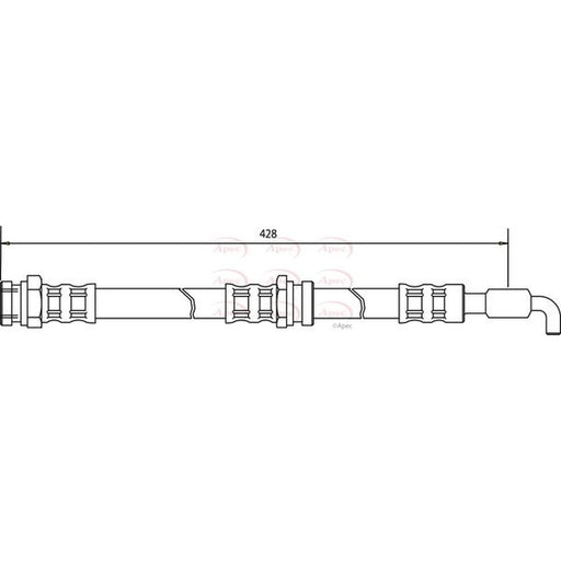 Apec Brake Hydraulic Hose Line Front fits Mazda 323 C 1989-1998 1.3 1.5 1.6 1.8