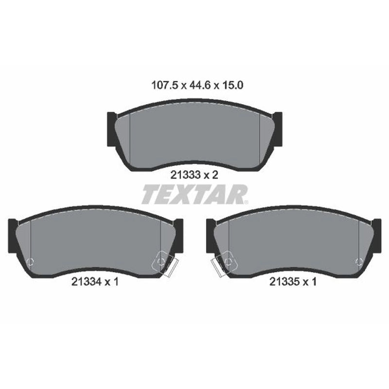 Textar Front Brake Pad Set 2133301