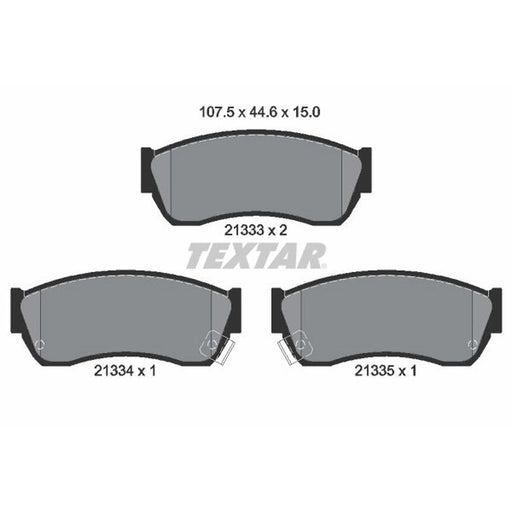 Textar Front Brake Pad Set 2133301