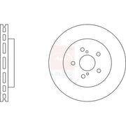 Apec 2 x Vented Front Brake Discs SDK6539