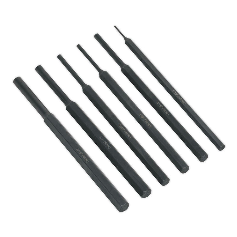 Sealey Parallel Pin Punch Set 6pc S0800 Siegen by Sealey - Dynamic Drive