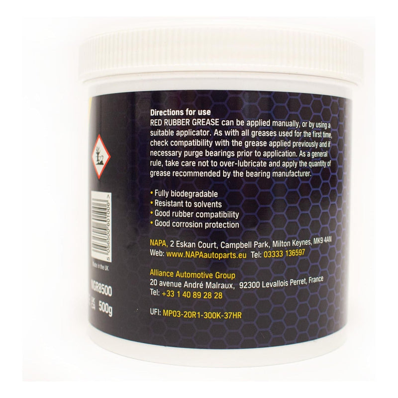 NAPA Red Rubber Grease Brake Caliper Pistons & Hydraulic Systems 500g NAPA - Dynamic Drive