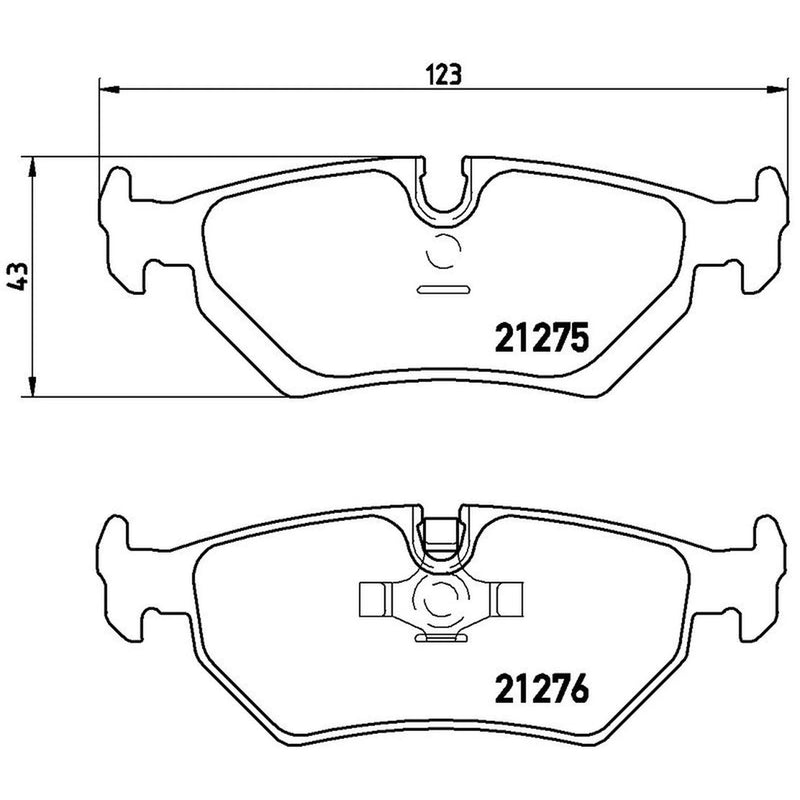 Brembo 4 x Rear Brake Pad Set fits Aston Martin DB7 Vantage 1994-1999 3.2